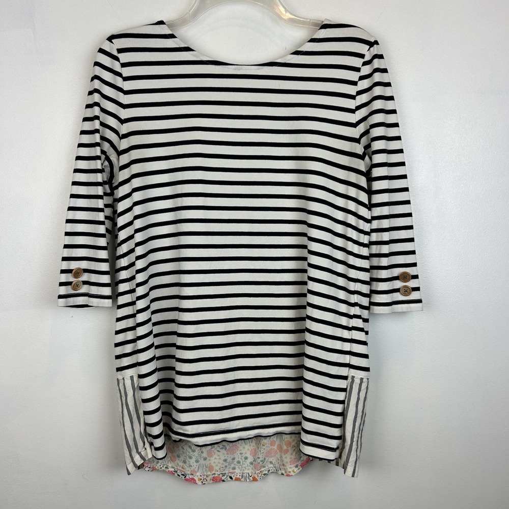 Matilda Jane Top Womans S Joanna Gaines Tunic Harvest Days Mixed Print Shirt